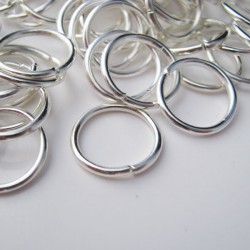 12mm Silver Plated Jump Rings