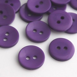 15mm 2 Hole Resin Buttons - Purple
