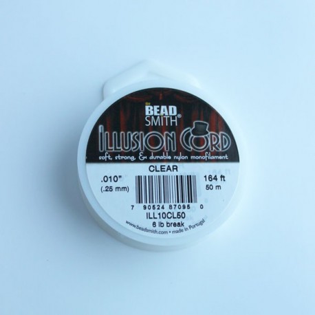 Beadsmith Illusion Cord 0.25mm - Clear - 50m