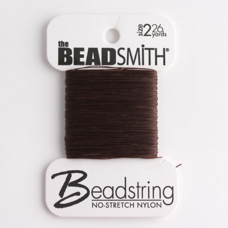 Beadsmith Beadstring Size 2 - Brown
