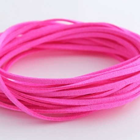 3mm Faux Suede Cord - Hot Pink