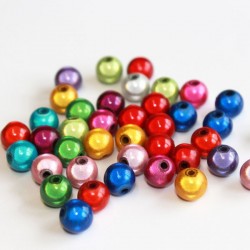8mm Round Miracle Beads - Mixed Colours