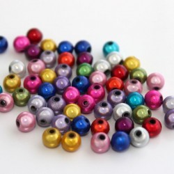 6mm Round Miracle Beads - Mixed Colours - Pack of 60