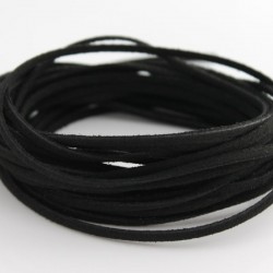 3mm Faux Suede Cord - Black