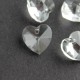 10mm Crystal Glass Heart - Clear