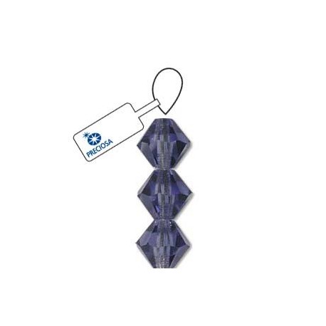 Preciosa 4mm Bicone Beads - Tanzanite - Pack of 31 beads