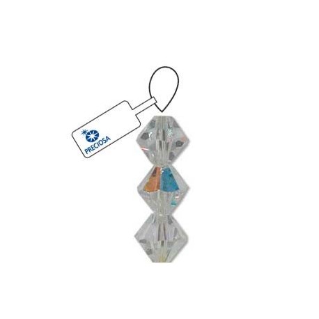 Preciosa Crystal 4mm Bicone Beads - Crystal AB - Pack of 31