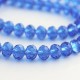 6mm x 8mm Crystal Rondelle Beads Sapphire Blue - 21cm strand