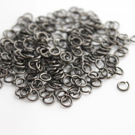 4mm Jump Rings - Gunmetal - Pack of 200