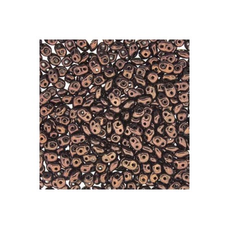 Superduo Beads - Jet Bronze