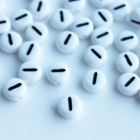7mm Acrylic Alphabet Beads - Letter "I" 