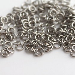 3mm Jump Rings - Silver Tone - Pack of 200