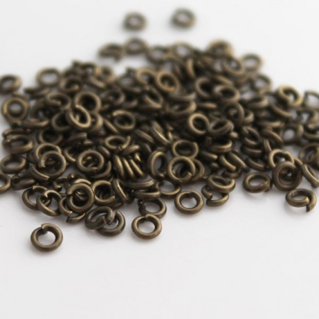 3mm Jump Rings - Bronze Tone - Pack of 200