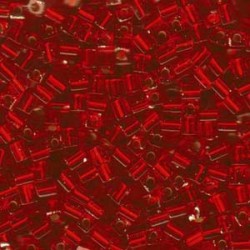 Miyuki Cube Beads 4mm Silver Lined - Flame Red