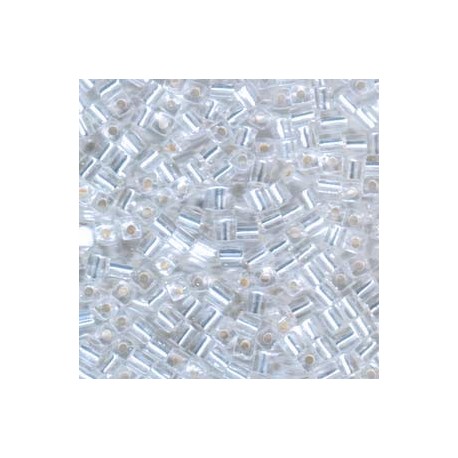 Miyuki 4mm Cube Beads - Silver Lined Crystal (1) - 10g