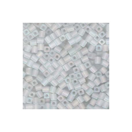 131FR Miyuki Cube Beads 4mm - Transparent Frosted Rainbow - 10g
