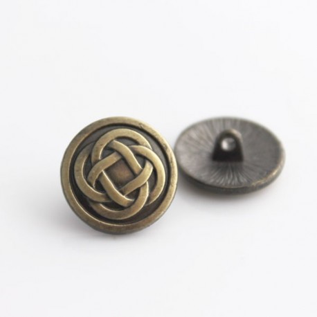 17mm Celtic Knot Shank Buttons - Bronze Tone 