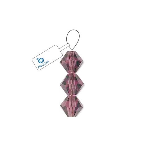 Preciosa 4mm Bicone Beads - Amethyst AB - Pack of 31