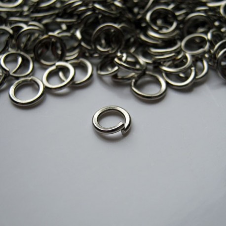 4mm Jump Rings - Silver Tone - Pack of 200