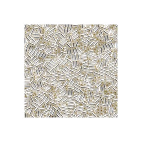 Miyuki 3mm Bugle Beads - Silver Lined Crystal - 10g
