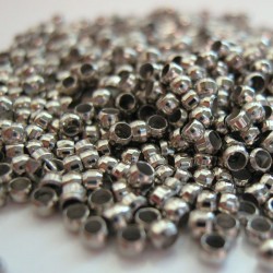 2mm Antique Silver Tone Crimp Beads