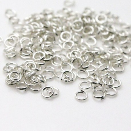 3mm Jump Rings - Silver Plated - Pack of 200