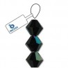 Preciosa 4mm Bicone Beads - Jet AB