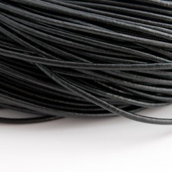 2mm Leather Cord - Black - 2m