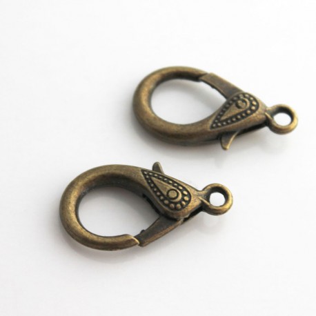 31mm Lobster Clasp - Antique Bronze Tone - Pack of 1