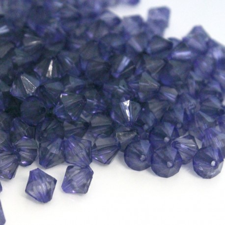 8mm Acrylic Bicone Beads - Lavender - Pack of 200
