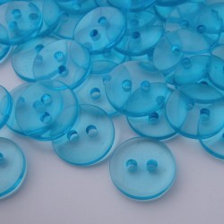 11mm Blue Transparent Resin Buttons