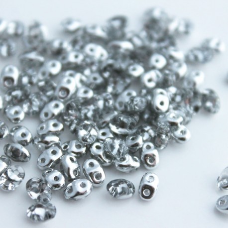 MiniDuo Two Hole Beads - Crystal Labrador