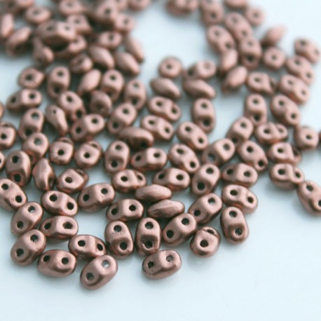 MiniDuo Two Hole Beads - Crystal Bronze Copper
