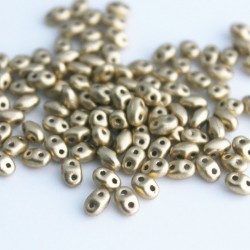 MiniDuo Two Hole Beads - Crystal Bronze Pale Gold