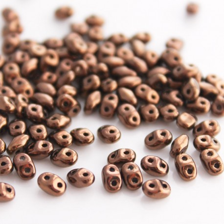 MiniDuo Two Hole Beads - Jet Bronze