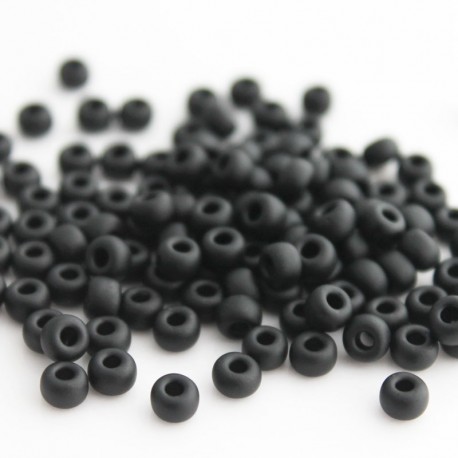 Miyuki Seed Beads 6/0 - Matt Black