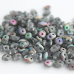 SuperDuo Beads - Crystal Vitrail Matt