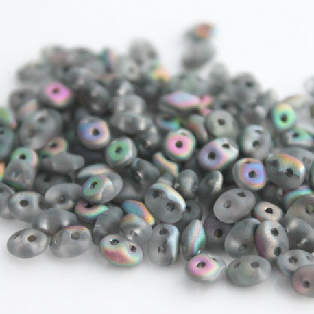 SuperDuo Beads - Crystal Vitrail Matt