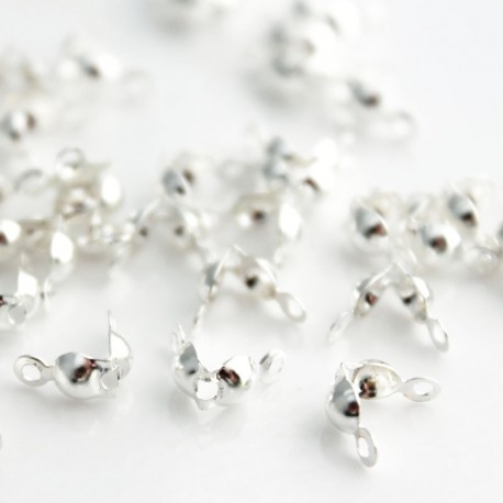 Calottes 7mm x 4mm - Silver Plated - Pack of 50 