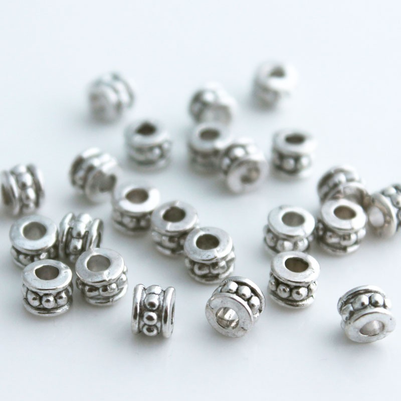 5mm Antique Silver Tone Tube Beads Jewellery Making Supplies Ireland