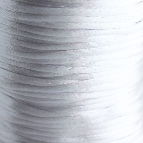 2mm Satin Rattail Cord - White