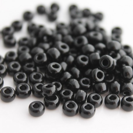 Miyuki Seed Beads 6/0 - (401) Opaque Black - 10g
