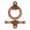TierraCast Antique Copper Large Leaf Toggle Clasp