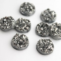 Faux Drusy Resin Cabochons - 12mm