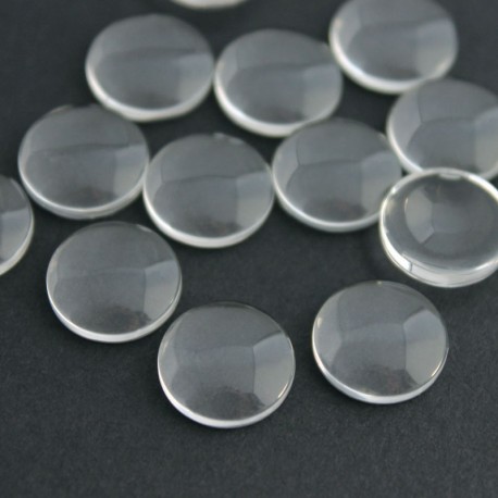 Clear Glass Dome Cabochons - 12mm Round