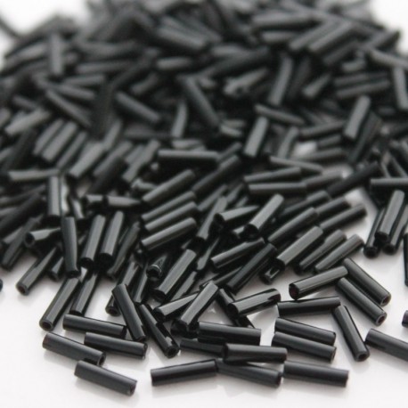 Miyuki 6mm Bugle Beads - Black