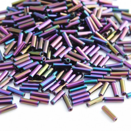 Miyuki 6mm Bugle Beads (454) - Purple Iris - 10g