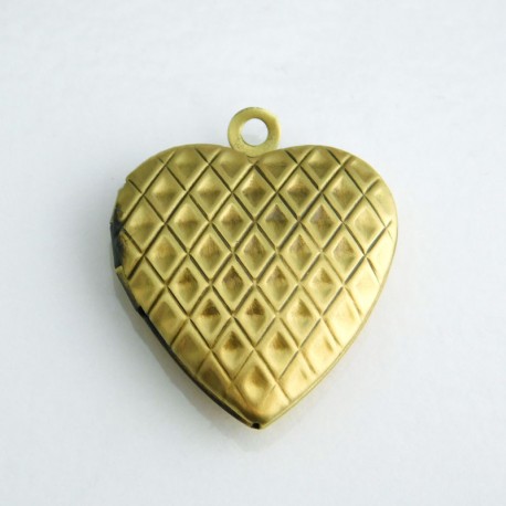 23mm Heart Locket - Bronze Tone - Pack of 1