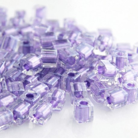 Miyuki Cube Beads 4mm - Metallic Violet Lined Crystal