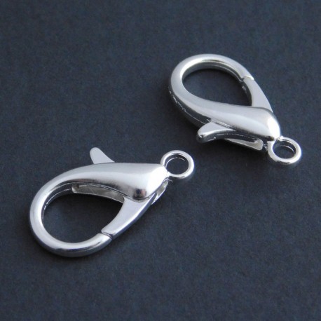 23mm Lobster Clasp - Silver Plated - Pack of 1